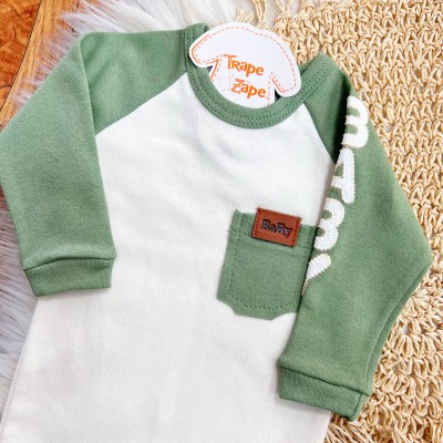 CONJ. DE MALHA 3 PEÇAS - Baby Raposinhas - Verde
